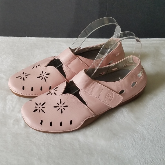 Propet Shoes - Propet Chickadee Pink Laser Cutout Mary Janes